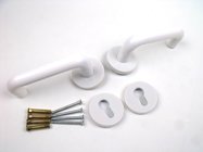 Excellent high quality SINONE fire rated white plastic door lever nylon handle