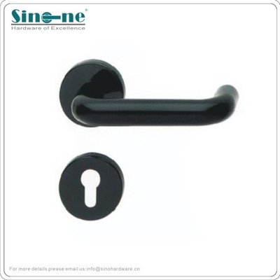 Excellent high quality SINONE fire rated black plastic door lever nylon handle