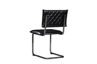 Comfortable High Back Leather Dining Chairs , Black Leather Kitchen Chairs