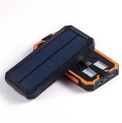 ABS 12000mAh Polymer Battery Dual USB Waterproof Solar Power Bank with Flash light supplier