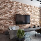 Wholesale cheap waterproof retro black classical self adhesive 3d stone brick wall paper for home decoration