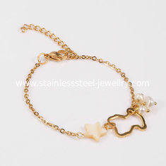 China 316L Stainless Steel Bracelets Simple Style Bead And Chain Bracelet For Gift supplier