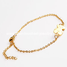 China Simple Style Stainless Steel Bangle Charm Bracelet , Unisex Small Chain Bracelet supplier