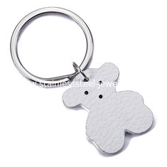 China Touch Love 316L Stainless Steel Key Ring / Fashion Jewelry Rings With Silver Plated supplier