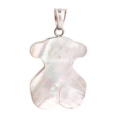 China 17 Inch Stainless Steel Pendant Necklace , Fashionable Teddy Bear Pendant supplier