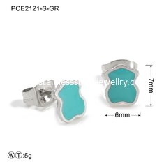 China Fashioable Gold / Silver Plated Titanium Earrings Fashion Engagement supplier