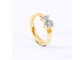 Attractive Stainless Steel Gold Ring , Stainless Steel Diamond Ring For Women supplier