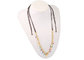 Metal Pendant Blue Veins Stone Bead Necklace Trendy Long Rope Necklace supplier