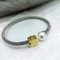 Attractive Stainless Steel Charm Bangle , Custom Stainless Steel Bracelets With Pearl supplier