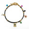 Black Leather Cord Gold Or Silver Stainless Steel Jewellry / Charm Bracelets For Girls supplier