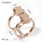 Three Color Stainless Steel Cute Bear Double Ring Jewelry 7 / 8 / 9 Size supplier