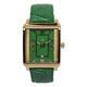 China Rectangle Luxury Green Jade Watch 22 * 20 Mm For Women Custom Logo supplier