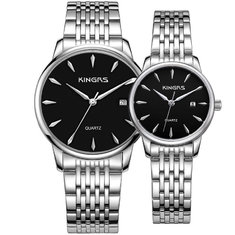 China Stainless Steel Couple Quartz Watches Fashion Dress Wrist Watch for Men Ladies Luxury Wrist Watch OEM supplier