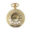 Luxury Hollow Pocket Watches For Men Gold , Round Retro  Pocket Watch with metal Chain supplier