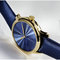 Leather Quartz Watch,Ladies genuine leather stainless steel analog watch, OEM fashion watch supplier