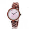 Boyear Custom Logo Wooden Watches Luxury Red Sandal Fashion Wooden Quartz Watch Women,Ladies Fashion Watch supplier