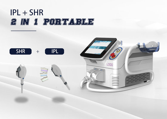 China Portable 2 In 1 Multi Function Laser 2 Handpiece E - Light/ IPL/ SHR/ OPT /RF Machine supplier