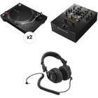 Only WhatsApp Us +2207790958  For Pioneer DJ PLX-500-K Turntable DJ Kit with 2 x Turntables, Mixer, and Headphones