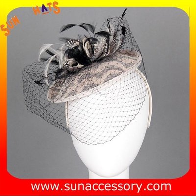 China 0922 hot sale fashion sinamay fascinators hats with veil,Fancy Sinamay fascinator  from Sun Accessory supplier