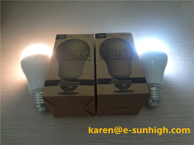5W E26 Intelligent Dimmable Emergency LED Bulb