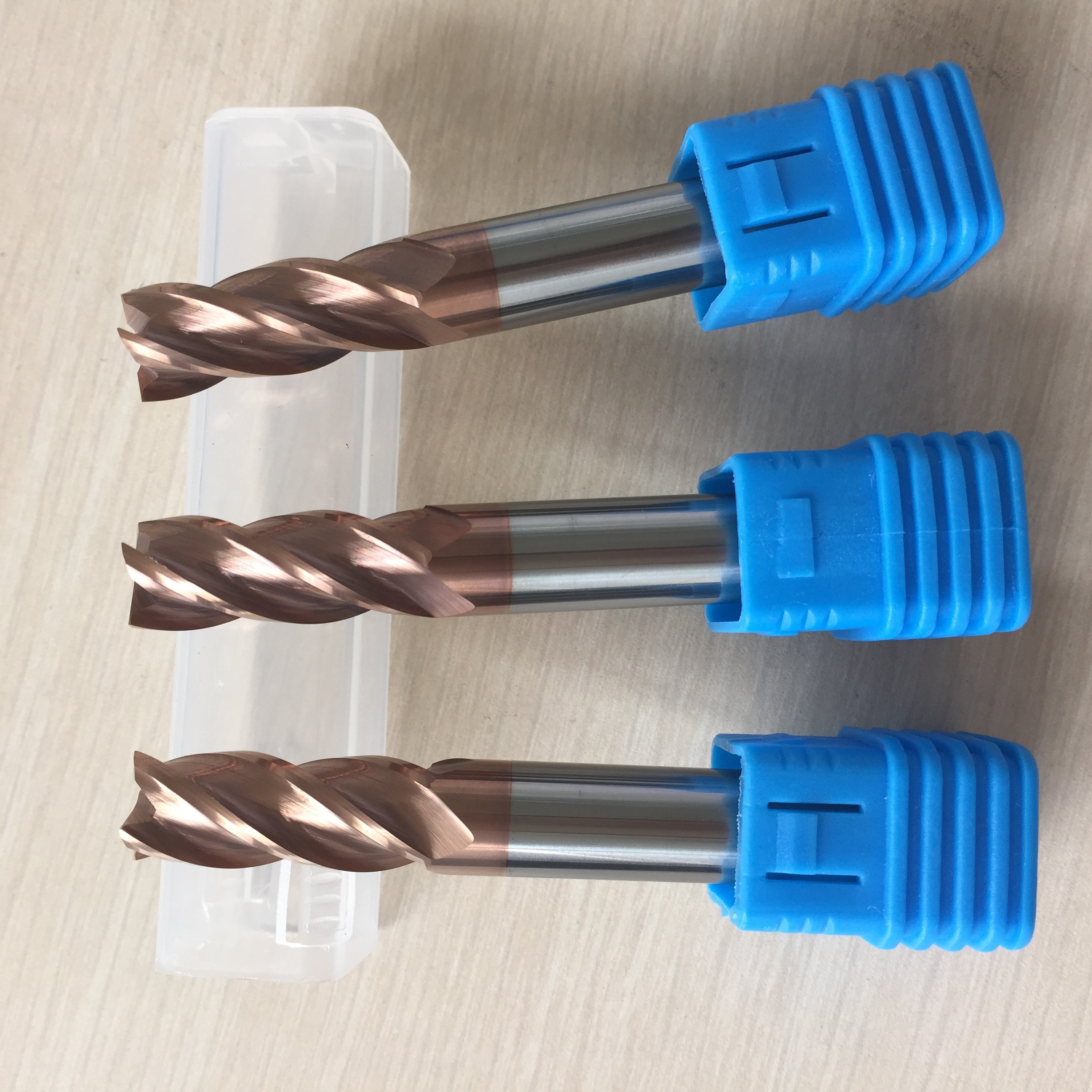 Carbide Square End Mill HRC55 grade 2/4 flute D0.5mm to D20mm Golden coating Standard size Good quality with large stock