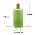 9oz 270ml Green Frosted PET Plastic Bottle with Golden Screw Cap