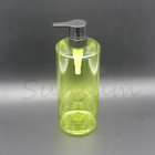 1000ml Green Transparent Plastic PET Shampoo Bottle with Black Lotion