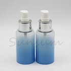 50ml Gradient Blue Plastic Face Cream Lotion Bottle with Sliver Pump