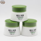 New Design 50ml Plastic Cosmetic Cream Jar with Green Screw Cap