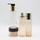 China Manufacturer Plastic Cosmetic Packaging Set Bottle and Cream Jar