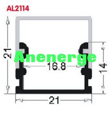 China AL2114 1.2m Aluminum led profile milky cover LED extrusion profiles LED profile for led light for shops supplier