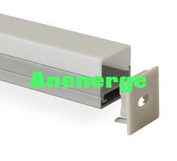 China U shape LED extrusion profiles milky diffuser for led strips aluminum LED profiles for stors shops cabinet supplier