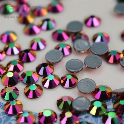 China Crystal AB HOTFIX Flat Back Rhinestone Strass Shimmer Jewelry Accessories Garment Fashion Women Bling Deco. supplier