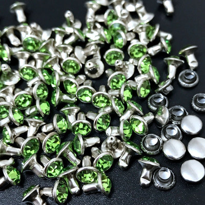 China Silver Framed Rivets Rhinestone Settings 5-11mm Glass Studs DIY Dog Collar Decorations Wallets Belt Accessories Trimming supplier