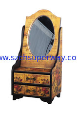 Professional wooden make up case with mirror dresser table 128-025,20*20.3*42cm