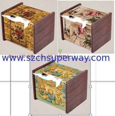 2014 Newest Wooden Tissue Box  fashion wood 123-009,16.2*14*14cm