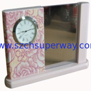 Wood photo frame/photo frame with the clock/ 129-042/20.4*3.81*14cm