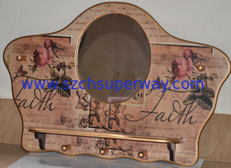 multi-function wooden makeup case with mirror 116-003/80*13*43.5CM