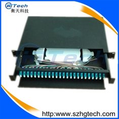 China 1u 24Port Fiber Optic Patch Panel LC Type , 19inch 24 Port Fiber Optic Terminal Box supplier