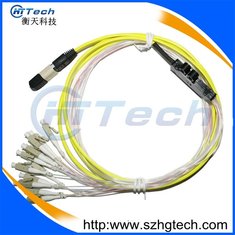 China Ribbon Type MPO-LC OM3 10G Fiber Optic Patch Cord supplier