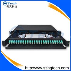 China Sliding Type 1u 19inch LC 24 Port Fiber Optic Patch Panel supplier