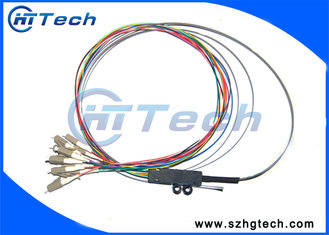 China LC Ribbon Type Fiber Optic Pigtail 12Cores Singlemode Multimode Without Jacket supplier