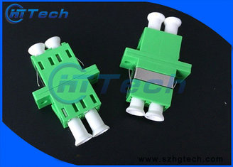 China Green Color LC / APC Duplex Fiber Optic Adapter , LC / APC Optical Adapter supplier