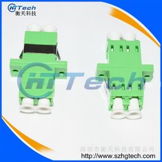 China Telecom LC / APC Fiber Optic Adapter With Flange Green Color supplier