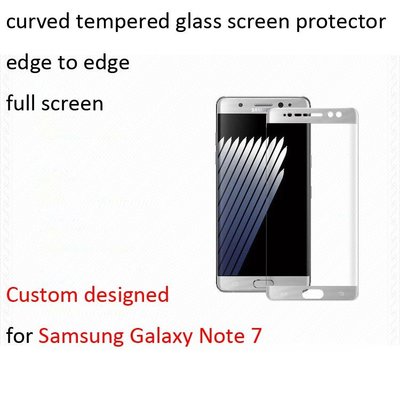 New  note 7 tempered glass screen protector 3D curved edge to edge full body 0.2mm Scratch-Resistant Anti-Finger