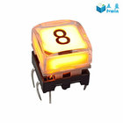 Mini 12X12mm Matrix Switcher Tactile push illuminated Red LED color Button Switch With Symbol Cap