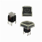 15*15mm Clear Square Cap Momentary illuminated White LED Tactile Push Switch For LED Video Switchers