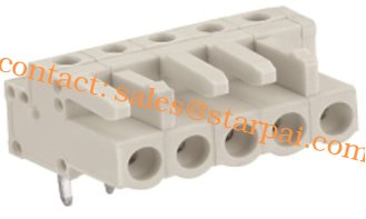 China Female connector; with angle pins;with 2 locking latches; pin spacing 5 mm / 0.197 in supplier