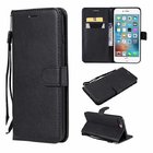 iPhone Pure Color Leather Wallet Protective Case with Card Slots