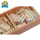 Wooden educational Mathematics Montessori Materials producer Divisions equations and dividends box.